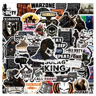 100张召唤使命射击装备游戏涂鸦贴纸行李箱笔记本电脑手机贴防水