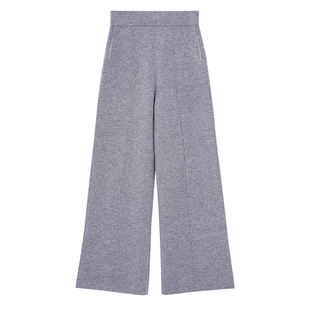 东黎•山羊绒【秀场同款】青山疏影 纯绒阔腿直筒休闲裤热销 3471