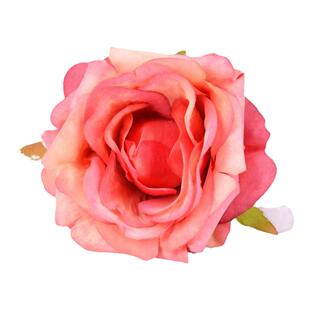 仿真绢布玫瑰花头 家居婚庆装饰 DIY花环头饰制作花墙假花材料