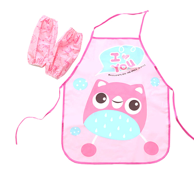 吃饭防水带袖公主背心式小围裙