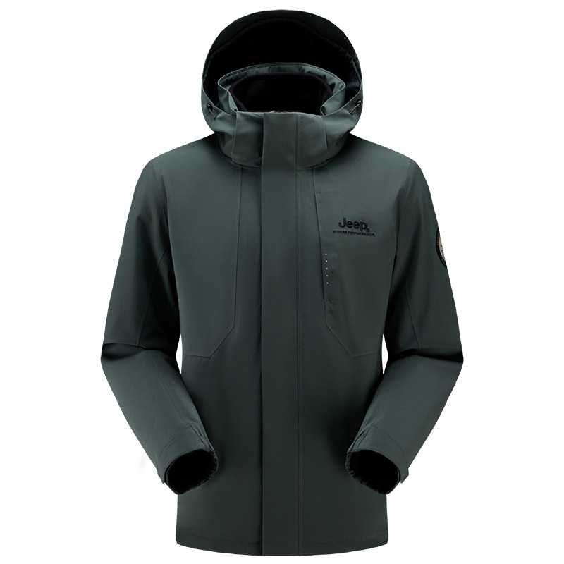 Jeep三合一冲锋衣男户外防风防水徒步登山服新款春秋夹克外套爸爸