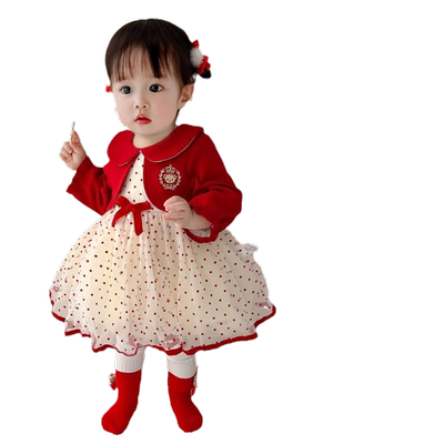 女童百天女宝宝周岁礼服连衣裙