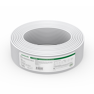 绿联电话线工程2两4四芯单股纯铜半成品固定电话对接头RJ11通信座