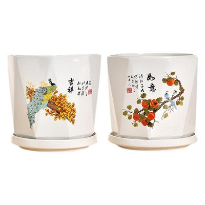 大花盆中国风陶瓷特价清仓简约