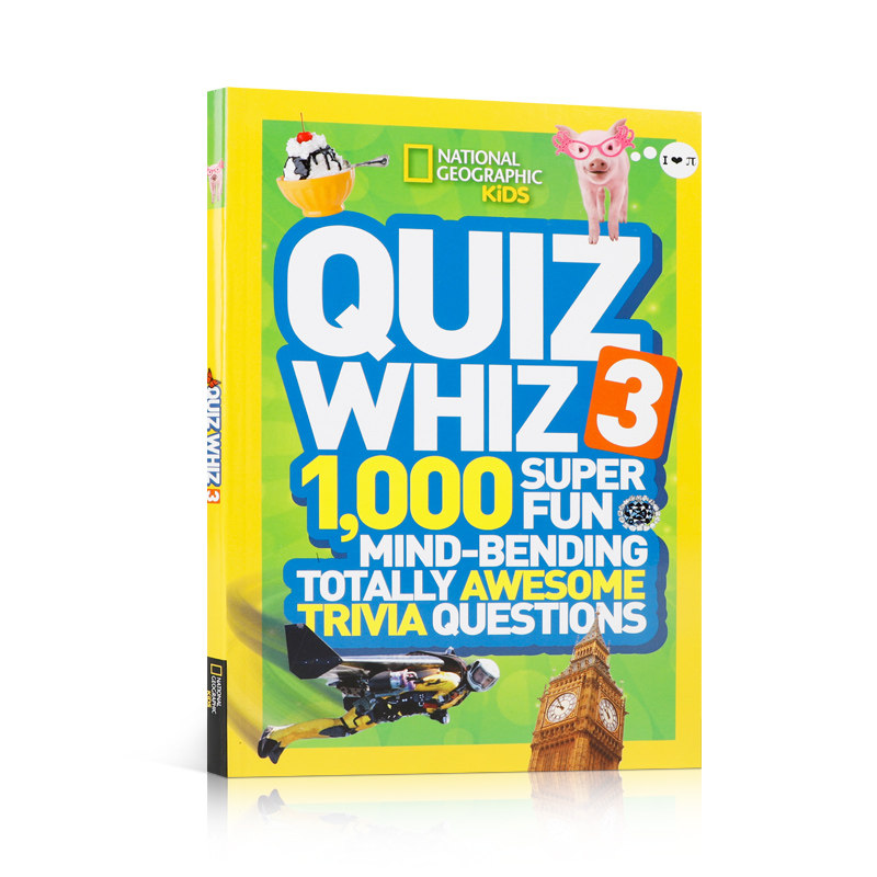 National Geographic Kids Quiz Whiz #3 国家地理儿童智力测验3 英文原版绘本课外阅读扩展读物英语提升 9-12岁科普百科书籍