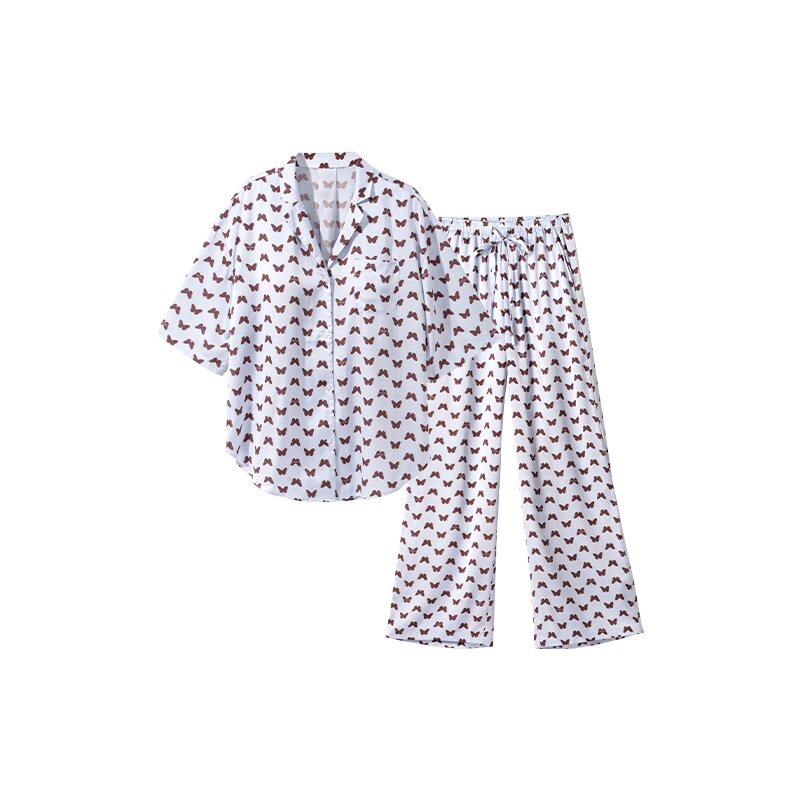 ubras流光家居服短袖长裤套装