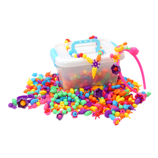 百变波普串珠儿童玩具手工diy手链3-6项链穿珠子益智女孩新年礼物