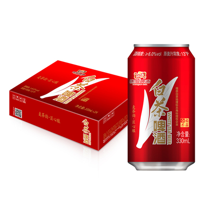 惠泉白茶啤酒整箱24听装