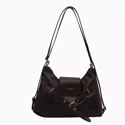 赫雅水桶包褶皱小复古大容量