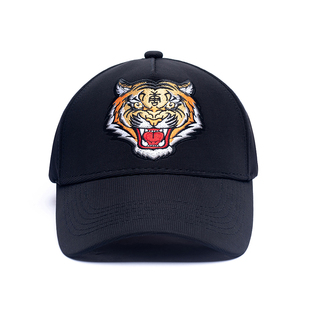 在唐斯沃福老虎头棒球帽高顶国潮刺绣男女圆脸显瘦大头围防晒帽子