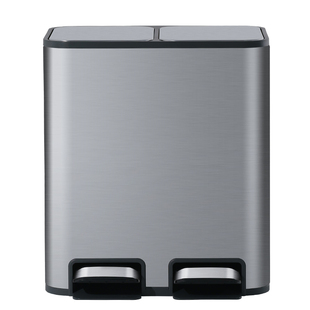分类垃圾桶家用厨房干湿分离不锈钢脚踏客厅带盖双桶脚踩大号商用