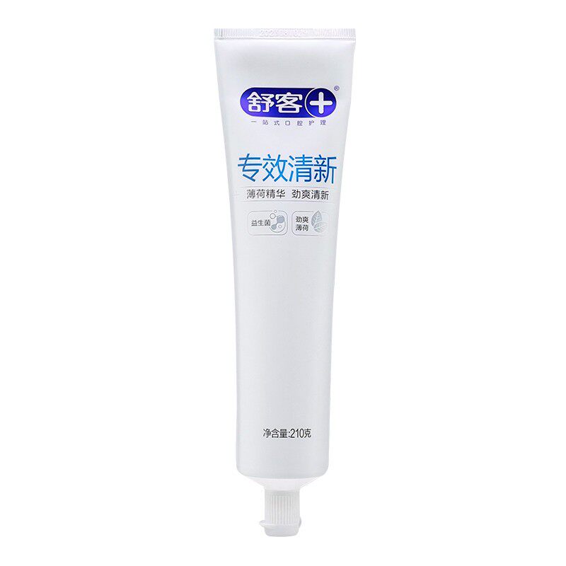 Saky舒客劲爽薄荷水晶膏体牙膏210g清新口气减少口腔异味清爽护齿