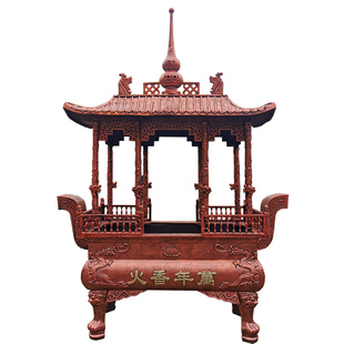 大香炉鼎室外大型铸铁烧香炉八龙柱长方纯铜寺庙寺院天地炉户外