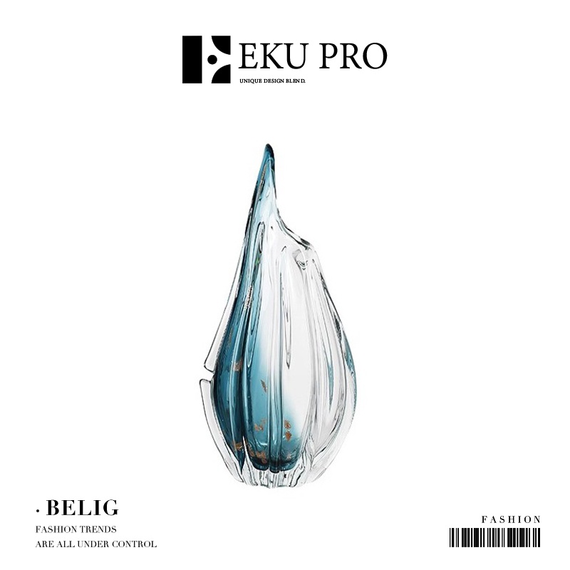EKU PRO·伯利格·花轻奢北欧琉璃花瓶花器家居创意摆件 | Belig