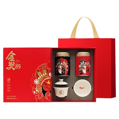 川红工夫红茶金奖85非遗特级茶叶礼盒250g内搭盖碗年货节送礼