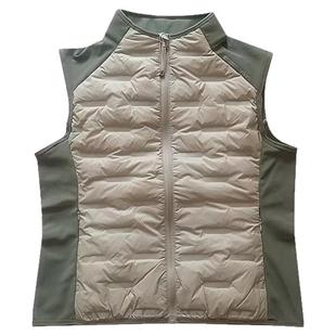 枯叶蝶白鸭绒轻羽绒马甲中领运动暖衣内穿外穿轻盈抗菌轻薄型修身