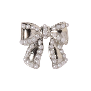 lz美甲锆石饰品银色穿戴戒指链条珍珠饰品指甲装饰超闪钻网红爆款