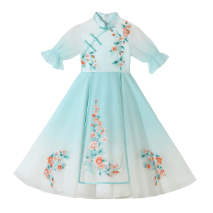 儿童诗歌朗诵演出服中国风中小学生六一合唱服大合唱团比赛表演装