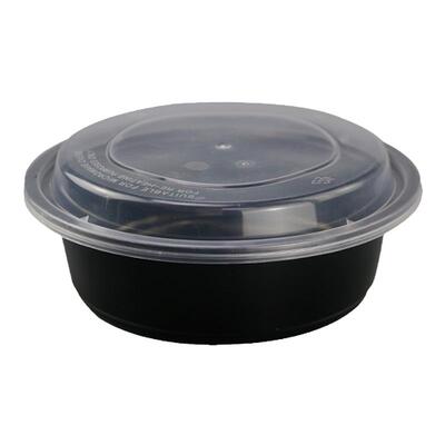 圆形塑料加厚一次性美式餐盒