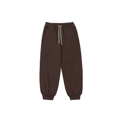 BODYDREAM冬季重磅加绒卫裤男士运动裤宽松大码束脚裤针织休闲裤