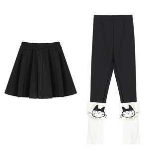 女童加绒加厚打底裤带袜套2025冬季新款中大童短裙加裤子百搭童装