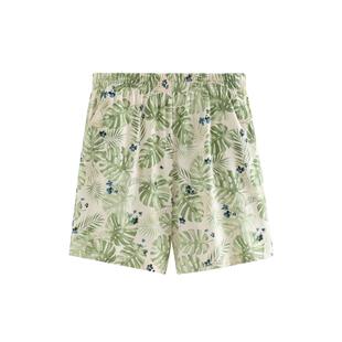 芬腾纯棉睡裤女士夏季薄款运动短裤可外穿沙滩裤五分裤头三色可选