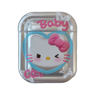 卡通HelloKitty电镀适用airpodspro2代保护套苹果耳机保护壳airpods3无线蓝牙ipod耳机套airpod二三代耳机壳