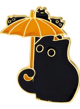 创意卡通可爱克莱恩猫猫徽章胸针