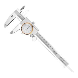 德力西电气带表卡尺高精度游标卡尺工业级代表150-200-300mm油表