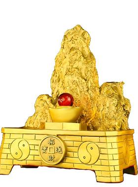 纯黄铜泰山石敢当摆件