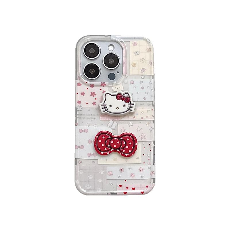 SHERRY*ins风温柔可爱手账贴片蝴蝶结kt猫适用于苹果16ProMax手机壳iPhone15Pro小众少女心14简约13清新卡通