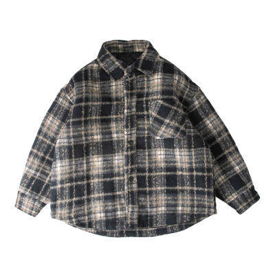 儿童加厚夹棉衬衫宽松衬衣