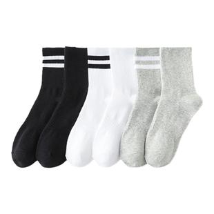 搭配鲨鱼裤的袜子女中筒袜秋冬季纯色外穿长袜潮ins春秋款长筒袜