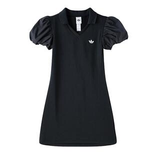 Adidas阿迪达斯三叶草女裙2026夏新款BALLOON DRESS连衣裙KD0302