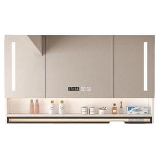 智能浴室镜柜单独挂墙式卫生间镜柜带灯除雾洗手间镜子收纳储物柜