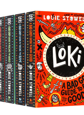 洛基坏神指南5册套装英文原版 Loki A Bad God's Guide 儿童幽默奇幻小说青少年课外阅读北欧神话爆笑故事书 Louie Stowell 平装