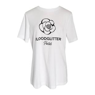 blood&glitter/璞德格骊纯棉短袖t恤女夏2025新款山茶花印花上衣