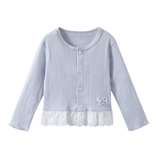 嫚熙儿童睡衣夏季薄款网眼透气排汗宝宝家居服套装女童可外穿衣服