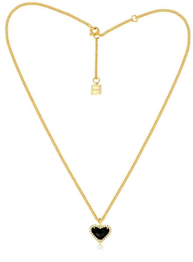 新款轻奢欧美复古爱心镀金金项链