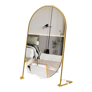 轻奢化妆镜卧室桌面铁艺学生宿舍梳妆镜子家用复古小型便携美妆镜