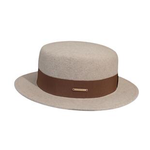 法式平顶秋冬羊毛礼帽白色英伦风男女同款黑色驼色百搭显脸小帽子