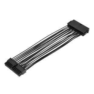 电脑主板24pin供电延长线 PC主机加粗铜线24针电源加长线 黑色