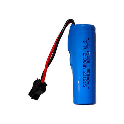 3.7v可充电14500锂电池PH2.0插头