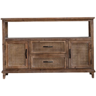 美式复古餐边柜茶水柜实木柜子玄关柜置物柜斗柜诧寂风茶柜旧家具