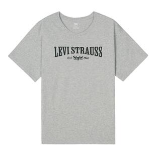 Levi's李维斯26年春夏新款男士美式复古双马LOGO印花针织短袖T恤
