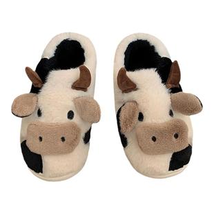 细细条 棉拖鞋女冬全包跟防滑厚底毛绒居家鞋可爱ins学生宿舍棉鞋