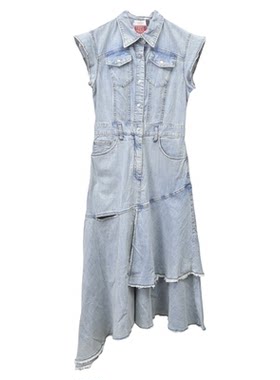 ABLEJEANS裙解构风牛仔连身裙