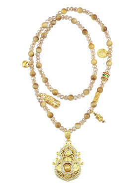 转动葫芦项链百搭高档毛衣链女