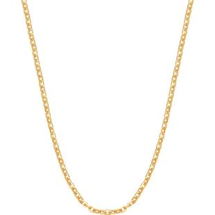 明牌珠宝黄金项链 足金女款细密O字链百搭锁骨链 AFR0017长款项链