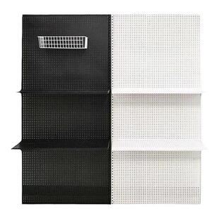 五金少女电竞房装饰布置桌搭电脑墙书架桌子黑色升降洞洞板置物架